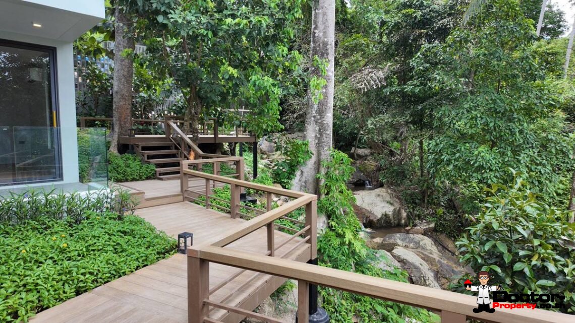 New 3-5 Bedroom Private Pool Villa with Mountain View in Lamai, Koh Samui – For Sale